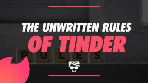dating rules on tinder